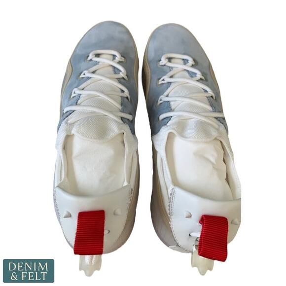 Christian Louboutin Arpoador Sneakers Zinc Blanco Suede CL Paris Shoes NEW/NIB!! main image 7